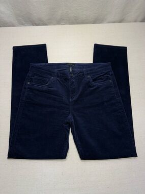 edyson - Straight Leg Women's Navy Corduroy Jeans - Size 31